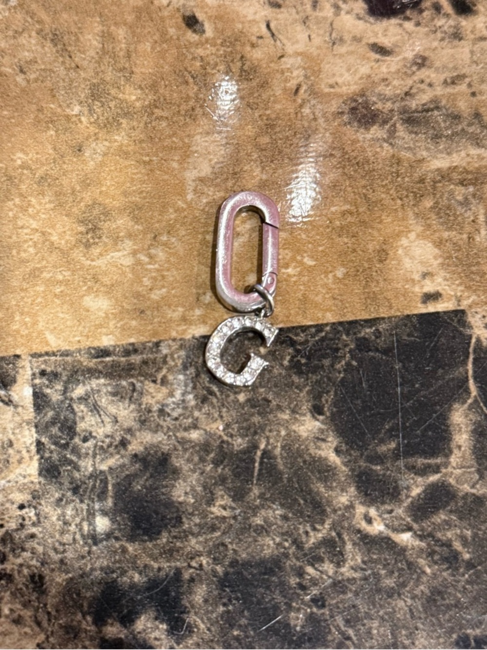 Henri Bendel Pavé Crystal Initial "G" Charm / Pendant - Picture 2 of 7